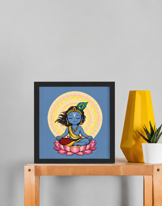 Baby Krishna Framed Art Print