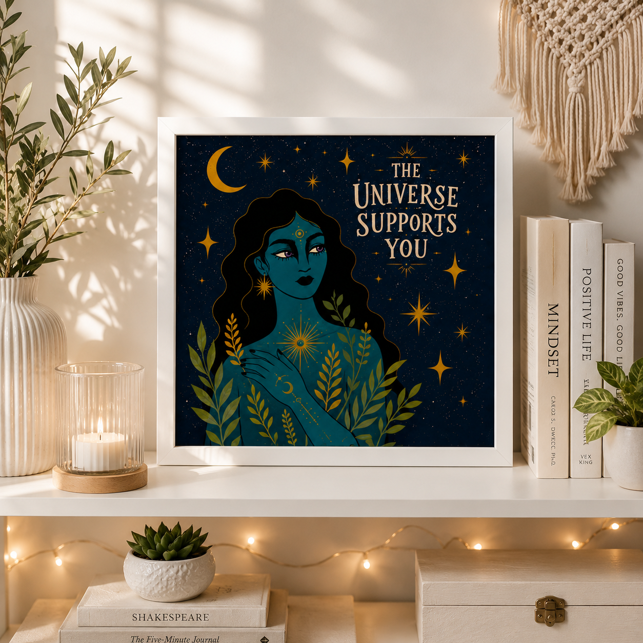 The Universe Supports You Framed Wall Art | 10x10 Inch